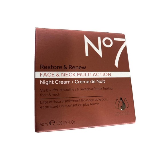 No7 Restore & Renew Multi Action Night Cream Face & Neck- 1.69 oz , 50 ML - Picture 1 of 1